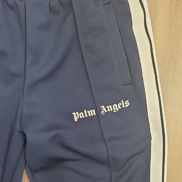 Palm Angels Navy Joggers with White Stripes - Picture 2 of 10